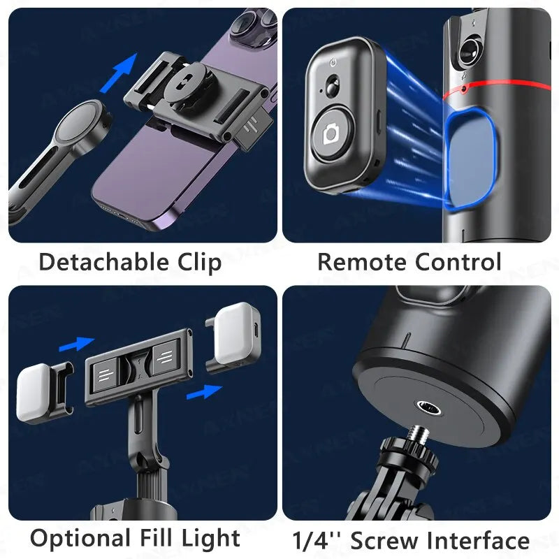 capteur de visage automatique avec une rotation rotation 360